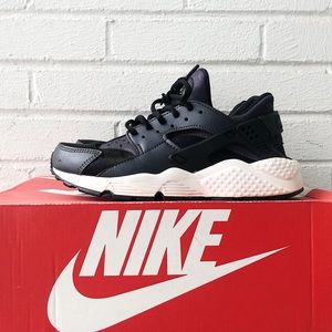 Nike Air Huarache sneaker in black and white